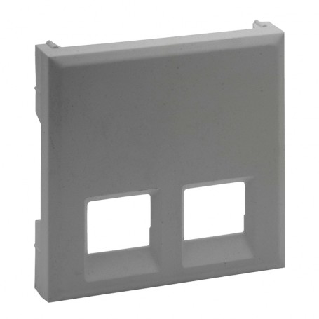Tapa para base informatica doble Legrand 864343 serie Niloe Step Aluminio