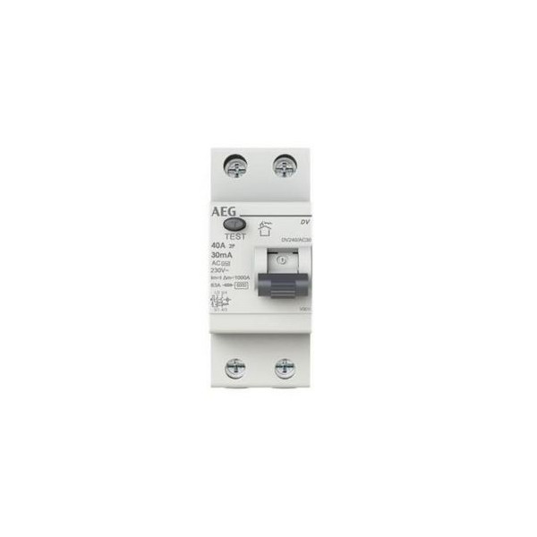 Diferencial DV para vivienda AEG 2CSF202172R1400 2P 40A 30mA Clase A
