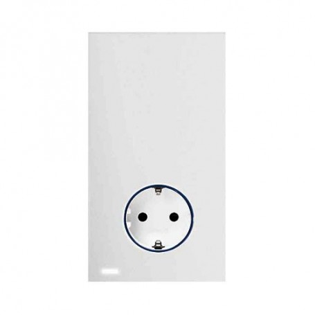 Kit completa 1 base enchufe schuko HUB PRO IO Simon 100 10032108-230 Blanco mate