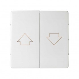 Tecla doble para mecanismos de persiana con enclavamiento Simon 82 Concept 8200028-090 Blanco Mate