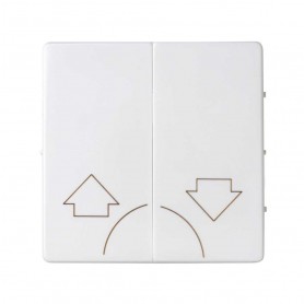 Tecla doble para mecanismos de persiana sin enclavamiento Simon 82 Concept 8200029-090 Blanco Mate