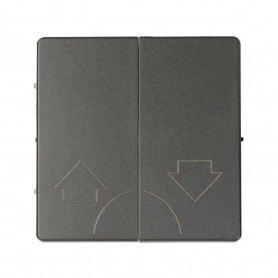 Tecla doble para mecanismos de persiana sin enclavamiento Simon 82 Concept 8200029-096 Titanio