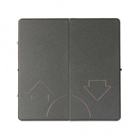 Tecla doble para mecanismos de persiana sin enclavamiento Simon 82 Concept 8200029-096 Titanio