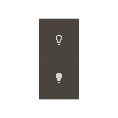 Tapa doble símbolo de lámpara 1 módulo NIESSEN N2109.42 AA serie ZENIT Antracita antracita