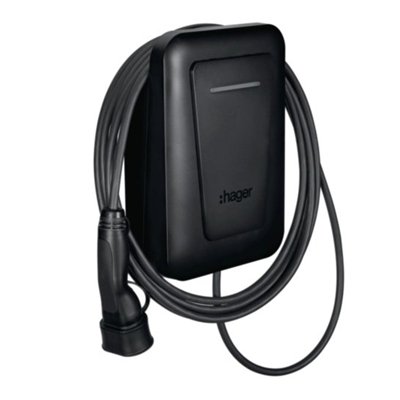 Punto de carga monofasico Hager Witty one 1x7kw XVR107C cable 6,5mt