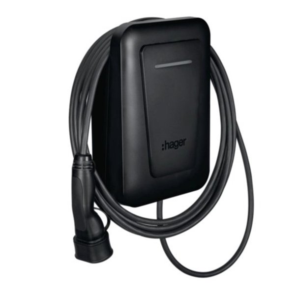 Punto de carga monofasico Hager Witty one 1x7kw XVR107C cable 6,5mt