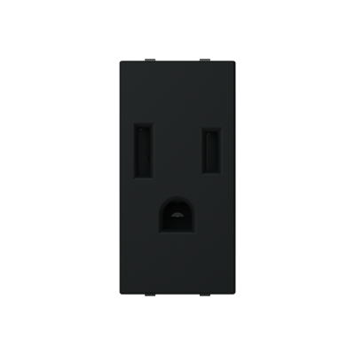 Base enchufe Bipolar Mexicana 1 módulo NIESSEN N2128 NT serie ZENIT Negro mate