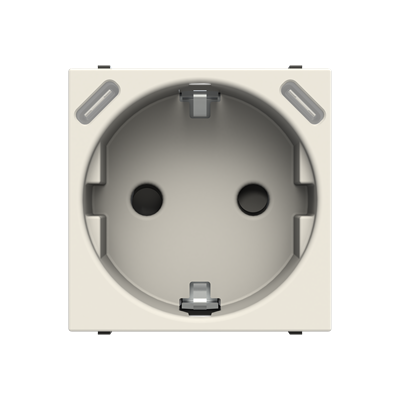 Base enchufe Schuko USB C+C 2 módulos NIESSEN N2288.3 BL serie ZENIT Blanco