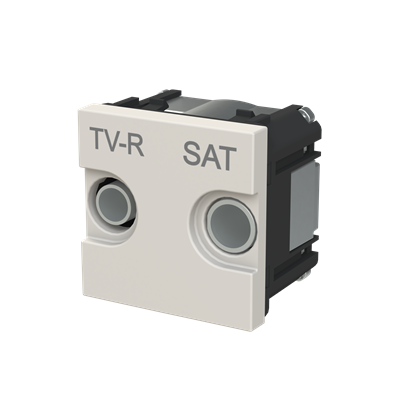 Toma TV-R/SAT intermedia 2 módulos NIESSEN N2251.8 DN serie ZENIT Duna