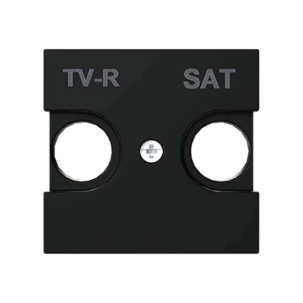 Tapa toma TV-R/SAT 2 módulos NIESSEN N2250.1 NT serie ZENIT Negro mate