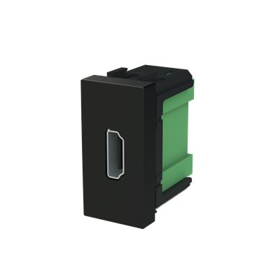 Toma HDMI vdi 1 módulo NIESSEN N2155.6 NT serie ZENIT Negro mate
