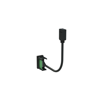 Toma HDMI hembra-hembra con latiguillo NIESSEN N2155.71 NT serie ZENIT Negro mate