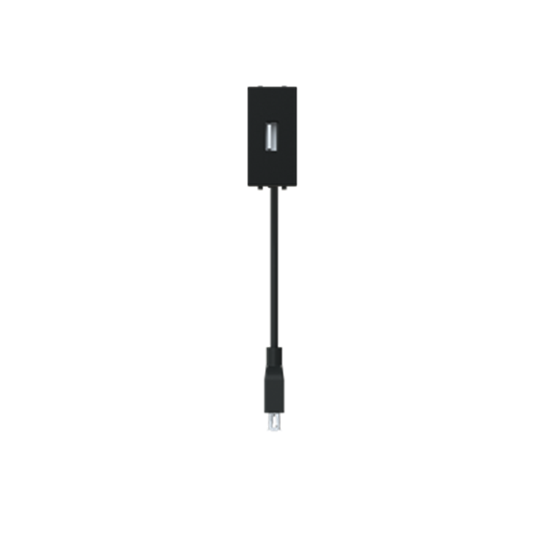 Toma USB hembra-hembra con latiguillo NIESSEN N2155.91 NT serie ZENIT Negro mate