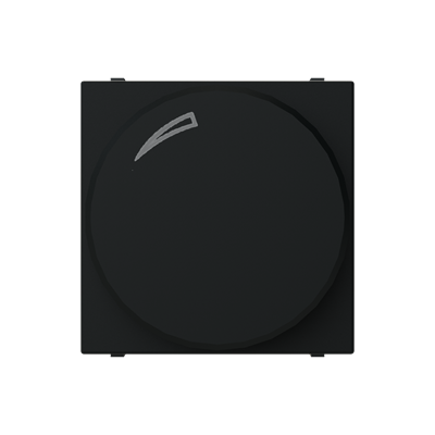 Regulador giratorio para LED 2 módulos NIESSEN N2260.3 NT serie ZENIT Negro mate