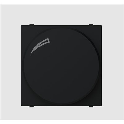 Regulador giratorio fluorescente 2 módulos NIESSEN N2260.9 NT serie ZENIT Negro mate