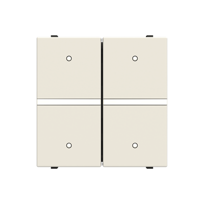 Micropulsador 2/4 canales 2 módulos NIESSEN N2205.2 BL serie ZENIT Blanco