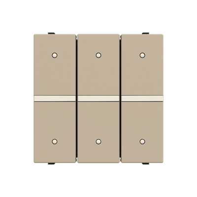 Micropulsador 3/6 canales 2 módulos NIESSEN N2205.3 CV serie ZENIT Cava