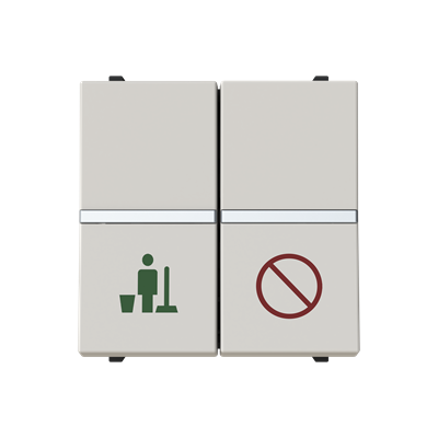 Interruptor servicio/no molestar 2 módulos NIESSEN N2244.5 DN serie ZENIT Duna