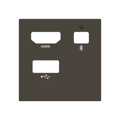 Tapa Multimedia 2 módulos NIESSEN N2268.6 AN serie Zenit Antracita