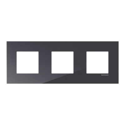 Marco 3 elementos NIESSEN Z2273 TN serie Zenit S Tacteo Negro