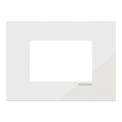 Marco rectangular 3 elementos NIESSEN Z2373 TB serie Zenit S Tacteo Blanco