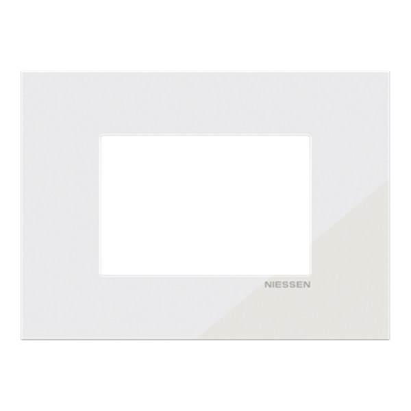 Marco rectangular 3 elementos NIESSEN Z2373 TB serie Zenit S Tacteo Blanco