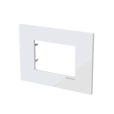 Marco rectangular 3 elementos NIESSEN Z2373 TB serie Zenit S Tacteo Blanco