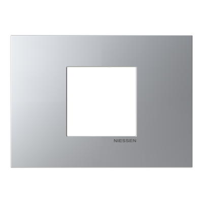 Marco rectangular 2 elementos NIESSEN Z2372.2 PL serie Zenit S Plata
