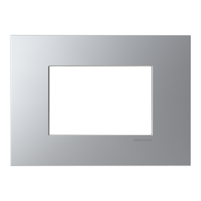 Marco rectangular 3 elementos NIESSEN Z2373 PL serie Zenit S Plata