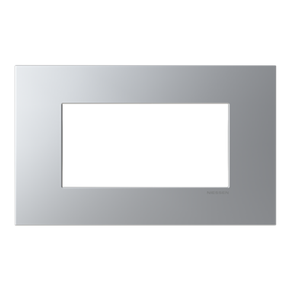 Marco rectangular 4 elementos NIESSEN Z2474 PL serie Zenit S Plata