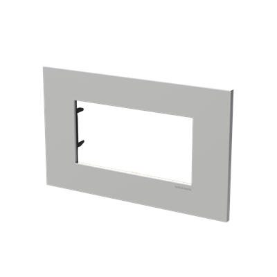 Marco rectangular 4 elementos NIESSEN Z2474 PL serie Zenit S Plata
