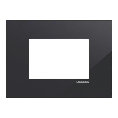 Marco rectangular 3 elementos NIESSEN Z2373 TN serie Zenit S Tacteo Negro