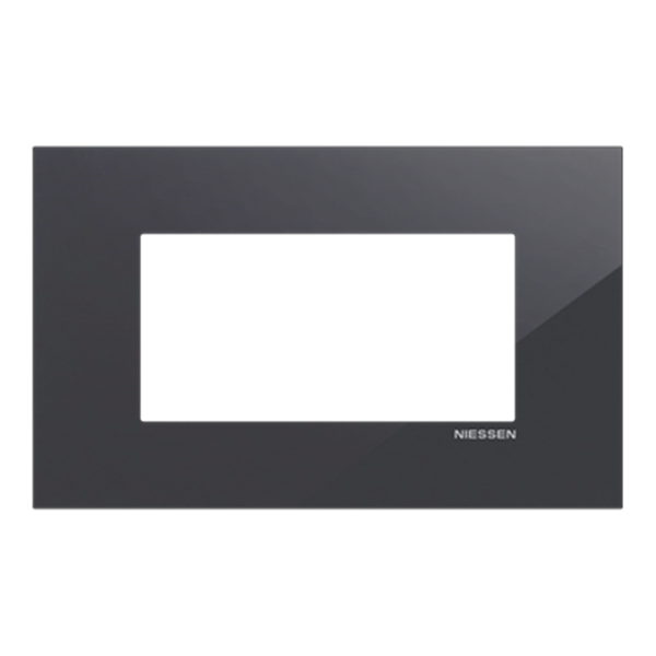 Marco rectangular 4 elementos NIESSEN Z2474 TN serie Zenit S Tacteo Negro
