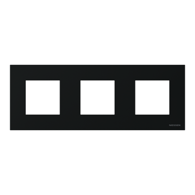 Marco 3 ventanas Basico NIESSEN N2273.1 NT serie Zenit Negro mate