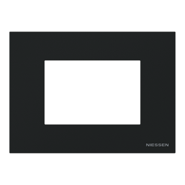 Marco 3 elementos Rectangular NIESSEN N2473.1 NT serie Zenit Negro mate