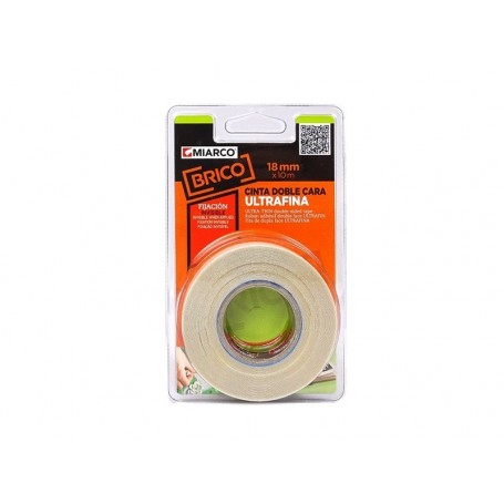 Cinta doble cara ultrafina Miarco 11046 transparente 18mmx10mt