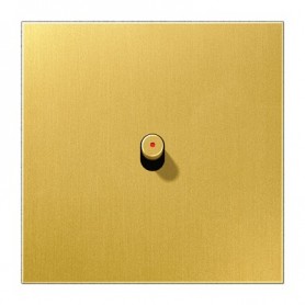 Placa con palanca cilindrica con visor Jung ME12-0KOCR25 serie LS1912 Laton classic