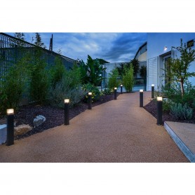 Baliza Jardin SLV Grafit 60 231225 cuadrada Antracita 