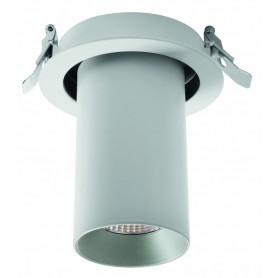 Proyector semiempotrado Hidra R led 18w Indeluz 833B-L3121B-01 Blanco-Plata 3000k