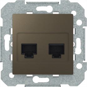 Adaptador doble para 2 conectores RJ45 BJC 23682-2GL serie Viva Gris lava