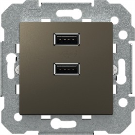 Cargador doble USB 2.1A BJC 23580-GL serie Viva Gris lava