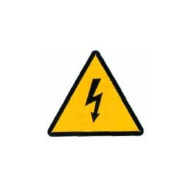 Señal riesgo electrico 50mm QRB AE50ADH Plastico Adhesivo