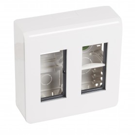 Caja de superficie Legrand 078882L Mosaic 2x4 modulos color blanco