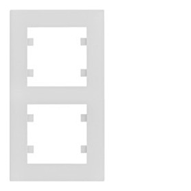 Marco 2 elementos vertical Hager Lumina Intense WL5620 color Blanco