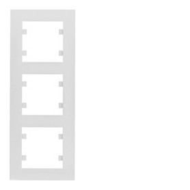 Marco 3 elementos vertical Hager Lumina Intense WL5630 color Blanco