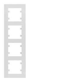 Marco 4 elementos vertical Hager Lumina Intense WL5640 color Blanco