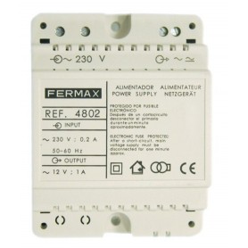 Alimentador DiN4 FERMAX 4802 230VAC/12VAC-1A