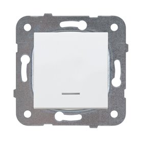 Conmutador luminoso 10AX Panasonic Viko WKTT01042WH Karre Plus Blanco