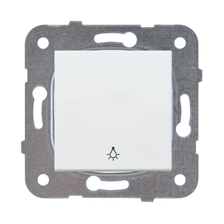 Pulsador unipolar simbolo luz 10AX Panasonic Viko WKTT01162WH Karre Plus Blanco