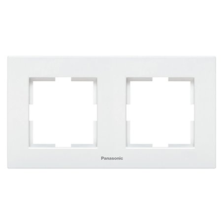Marco para 2 elementos Panasonic Viko WKTF00022WH Karre Plus Blanco